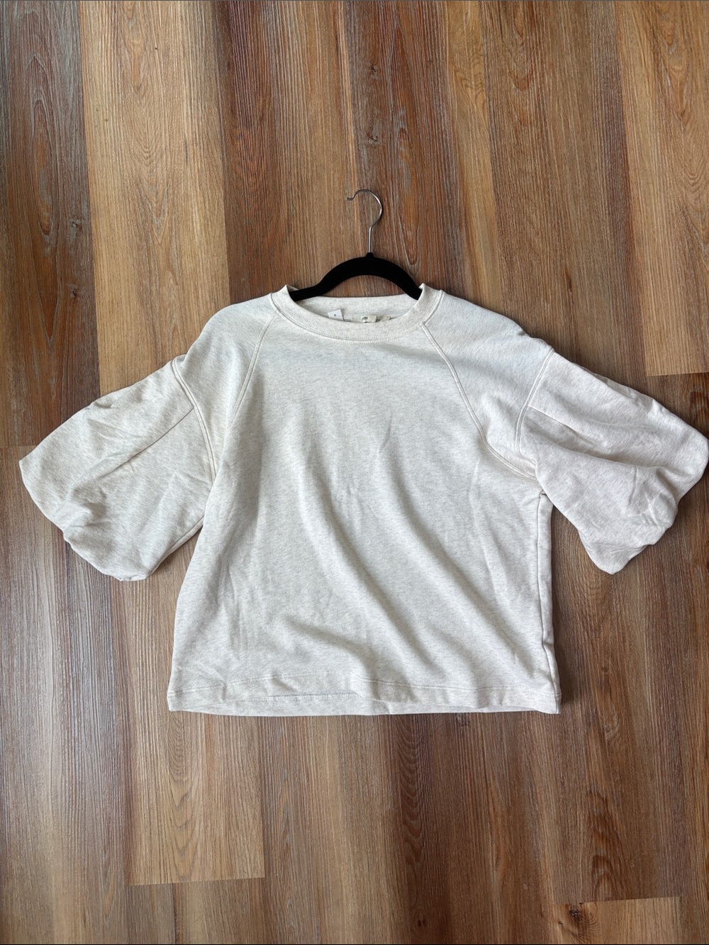 Madewell Puff Sleeve Sweatshirt T-Shirt I. Heather Natural